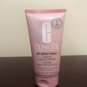 LOT OF 2 Clinique All About Clean Rinse-Off Foaming Cleanser 5oz